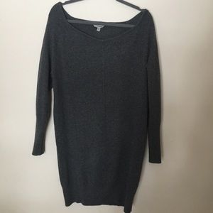 Charcoal Gray Cashmere Sweater Dress